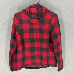 The‎ North Face Fleece Pullover S Buffalo Plaid Toggle Collar Hoodie Lumberjack